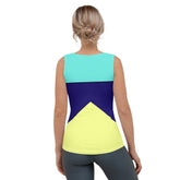 Close-up of Cosmic Clarity tank top fabric pattern.